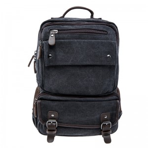 17SC-6571M Välkommen OEM 15 års fabriks miljövänlig slitstark 15,6-17,3 tum Stor, rymlig man anpassad ryggsäck vintage canvas