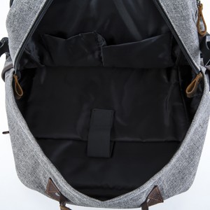 18SC-6892D 15 års guangzhou fabriks ny ankomst man anpassad grossist laptop vintage äkta läder duk ryggsäck