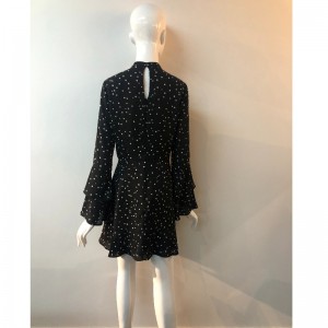 WHITE STAR PRINTED DRESS JLWD0007