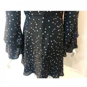 WHITE STAR PRINTED DRESS JLWD0007