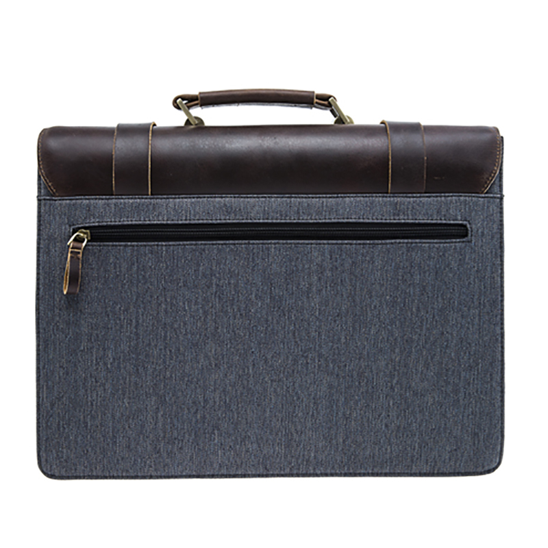 17SG-6549D Högkvalitativ design äkta ko läder mäns företag axelväska handväska väska för män