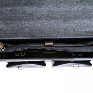 17SG-6549D Högkvalitativ design äkta ko läder mäns företag axelväska handväska väska för män