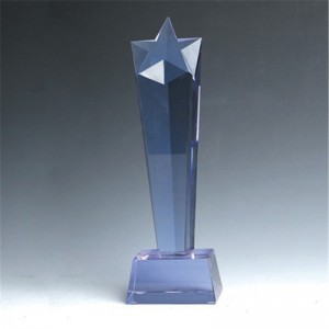 Stjärnformad fasadkristalltrofé