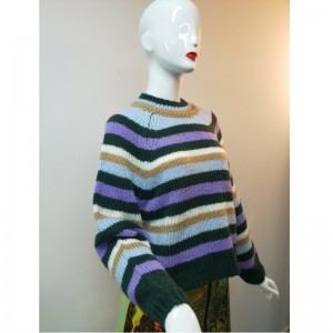 STRIPED RUND-NECK DAD SWEATER RLWS0009F
