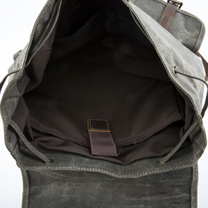 18SC-6773M Vattentålig Högkvalitativ Vintage Travel Ryggsäck Waxed Canvas Ryggsäck grossist med många fickor