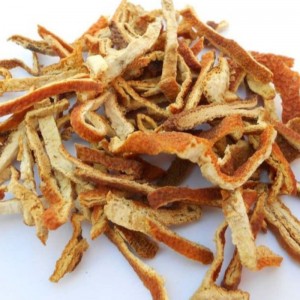 Torkad mandarin eller apelsinskal