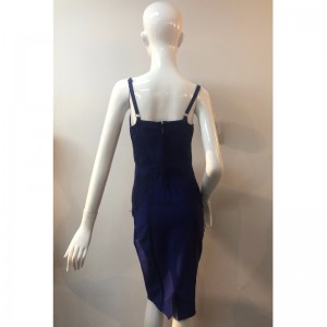NAVY KNITTED MIDI DRESS JLWD0029