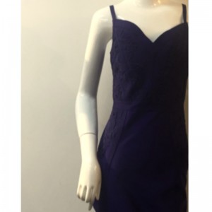 NAVY KNITTED MIDI DRESS JLWD0029