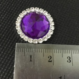 mode dekorativa olika färger runt platt rygg strass akryl kristallknapp 12