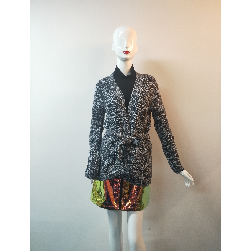 GRAY BELL CARDIGAN SWEATER RLWS0031F