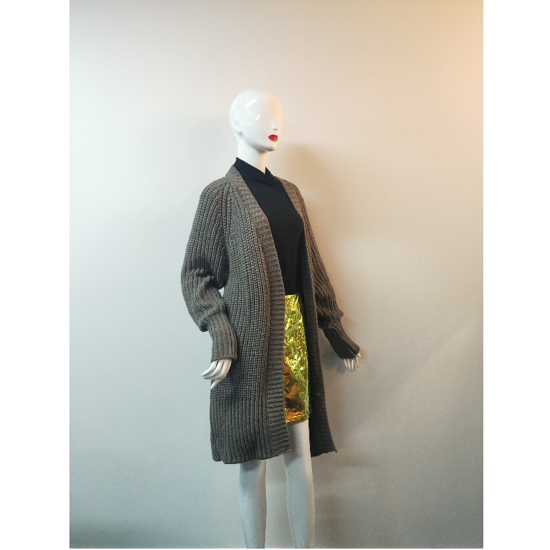 GRAY CARDIGAN SWEATER RLWS0033F