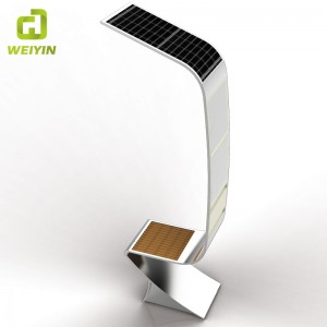 Utomhus LED Reklambelysning Box Solar Smart Stainless Steel Products Bänk
