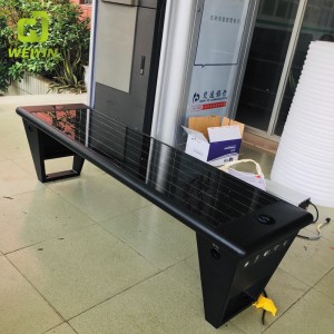 Smart Solar Powered Outdoor Street Furniture Bench för mobil laddning