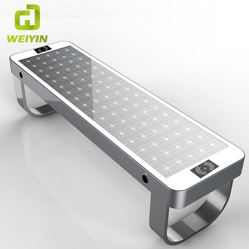 Nyaste Style Solar Smart City Furniture Patio Bänk för uppladdning av telefoner