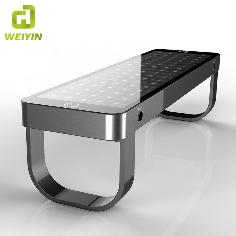 Nyaste Style Solar Smart City Furniture Patio Bänk för uppladdning av telefoner