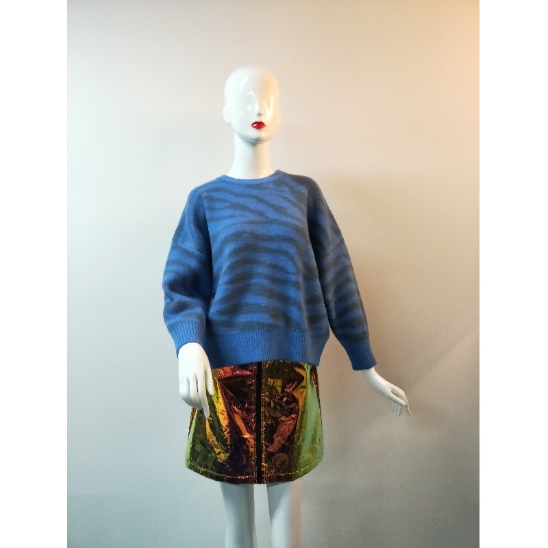 BLUE STRIPE SWEATER RLWS0078F