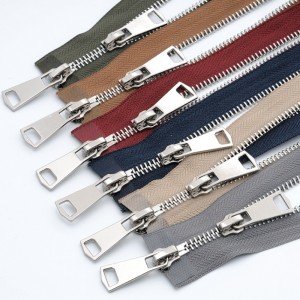 Anpassad längd metall dragkedja nylon dragkedja för jeans och jackor 1
