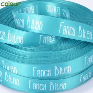 3 # Anpassad logotyp polyestertryckt satinband