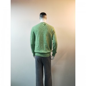 AVOCADO GREEN CREW HECK SWEATER RLMS0027F