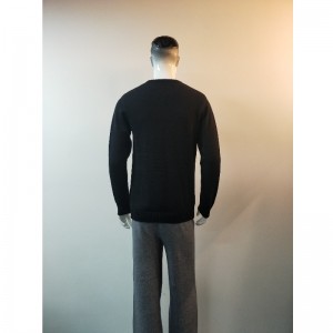 BLACK CARTOON PRINT SWEATER RLMS0028F