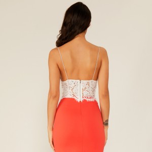 Högkvalitativ djup V kvinnor Damer Casual Sexig Chiffong Ruffle Camisole