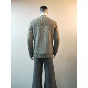 GRÅ SWEATER COAT RLMS0067F
