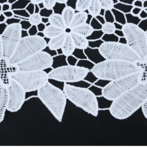 Ren spets tyg broderad polyester spets tyg, mjölk siden, spets.Polyester / Nylon spets ， bomull spets