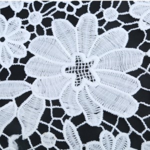 Ren spets tyg broderad polyester spets tyg, mjölk siden, spets.Polyester / Nylon spets ， bomull spets