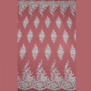 MF510CGB 135 CM Paljettbroderad Brudklänning Bröllop Dekorativ sömnad Spets Applikation Trim Craft För plaggtillbehör