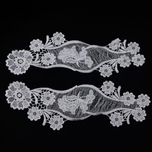 1 # Halsspets ， mjölksilk spets ， Polyester / Nylon spets ， bomullssnör ，