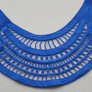 Nytt mode polyester spets krage halsringning design för badkläder