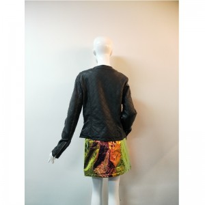 SVART COLLARLESS PU JACKET RLWPJ0015N