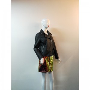 SVART PU BIKERJACKA RLWPJ0022N