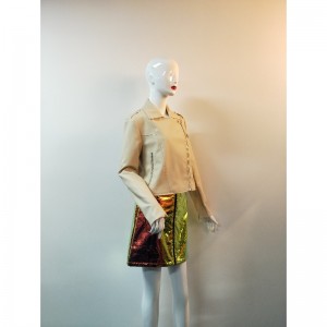 KHAKI LÄDER BIKERJACKA RLWPJ0026N