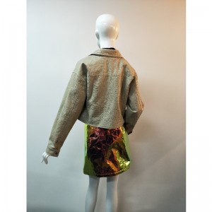 KHAKI KORT PU JACKA RLWPJ0028N