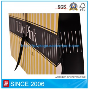 Lyxig lilja rosa papperspåse med bandstängning