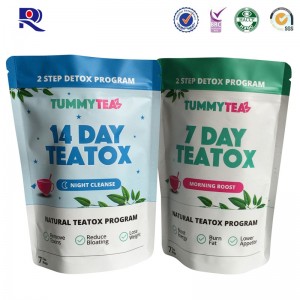 Tryckta och laminerade påsar med tillbakalutande ziplock eller dragkedja