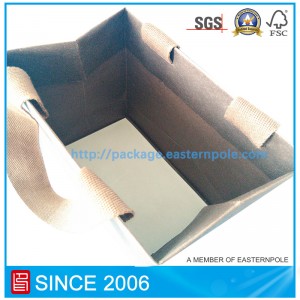 Lyxig shoppingväska med limmat handtag