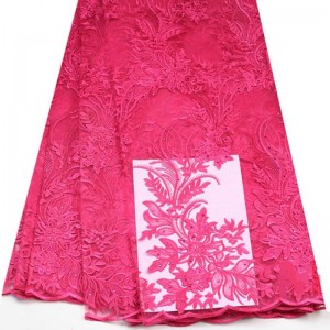 Hot sale brudklänning 3d broderat spetsstyg för kvinnor