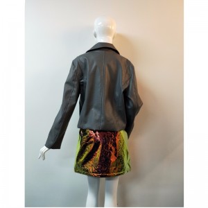 SVART PU BIKERJACKA RLWPJ0014N