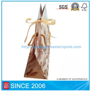 Lyxig papperspåse för ljusförpackning med bandstängning