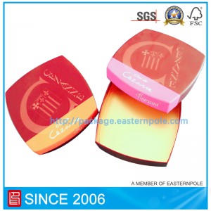 Lyxig styv chokladask med kartonginsats