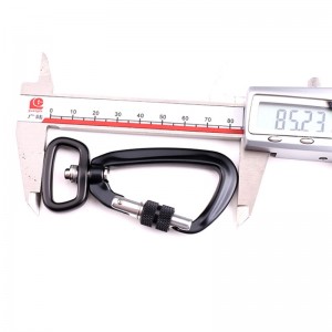 Utomhus krokklättring camping huvudlås karabiner bergsbestigning spänne multifunktion bergsspänning utomhus snabb fångst snabb falla utrustning säkerhetslås med krok djurhund CLIPS luftfart aluminiumlegering