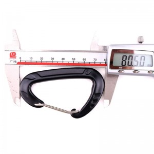 Utomhus krok bergsklättring läger huvudlås bergkarabiner utomhus snabblås snabbfallautrustning säkerhetslås sondhål D rostfritt stål fjäderlås huvudlås luftfart aluminiumlegering