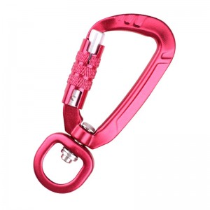 Utomhus krokklättring camping karabinkrok Carabiner multifunktion andra steg bergsbestigning spänne bergsspänne utomhus snabb fångst snabbfall utrustning säkerhetslås med hundklämmor luftfart aluminiumlegering