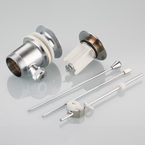 Pop-up-avloppsrengöring av krom med avtappningsstång