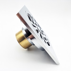 Avfall från fyrkantiga golvavlopp