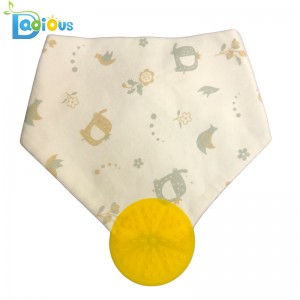 Baby \u0026 Småbarn Teething Bandana Haklapp Muslin Bibs Bandana Drool Haklappar med teether