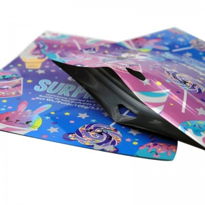 Värmeförsegling skräddarsydd form livligt tryck miljövänlig 3-sidatätning Leksakväska