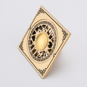 Svart mönster dold fyrkantigt badrumsgolv på golvet